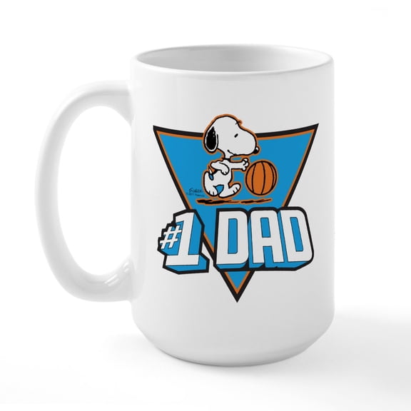 CafePress - Peanuts' Father's Day Mugs - 15 oz Ceramic Large White Novelty Mug