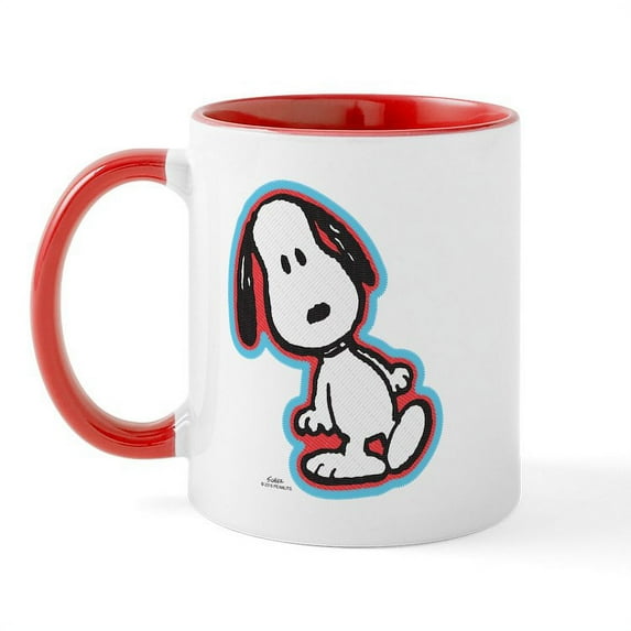 CafePress - Peanuts Flair Snoopy Tote Mugs - 11 oz Ceramic Mug - Novelty Coffee Tea Cup