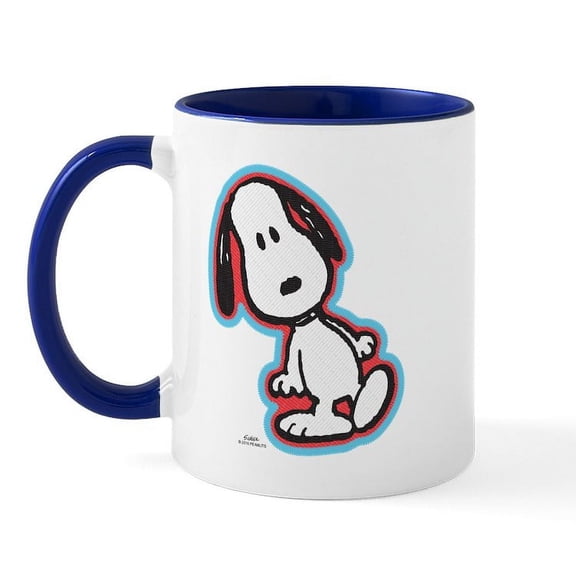 CafePress - Peanuts Flair Snoopy Tote Mugs - 11 oz Ceramic Mug - Novelty Coffee Tea Cup