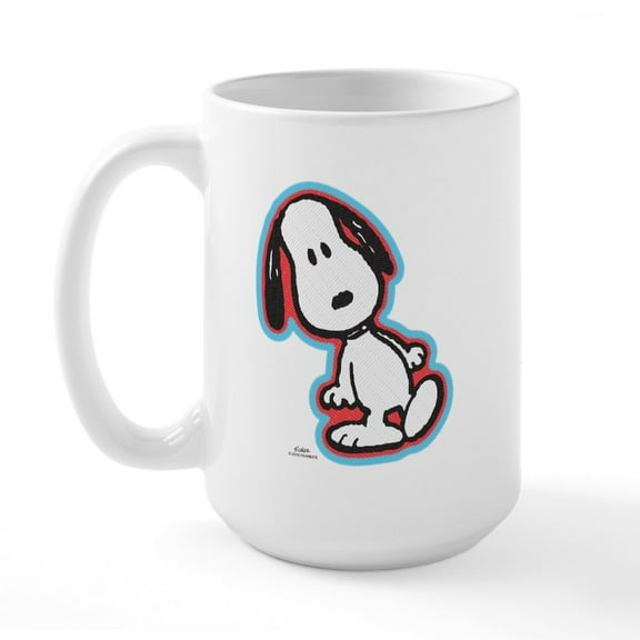 CafePress - Peanuts Flair Snoopy Tote Mugs - 15 oz Ceramic Large White Novelty Mug