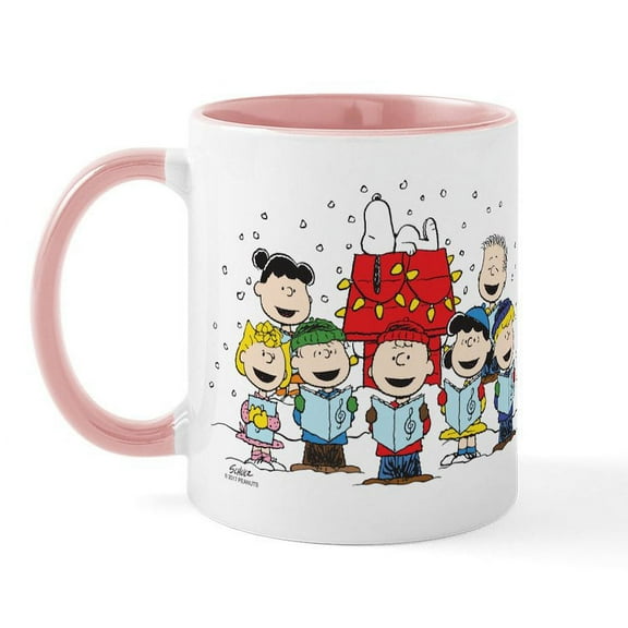 CafePress - Peanuts Gang Christmas - 11 oz Ceramic Mug - Novelty Coffee Tea Cup