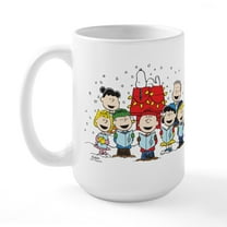 CafePress - Peanuts Gang Christmas - 15 oz Ceramic Large White Novelty Mug