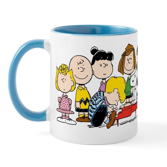 CafePress - Peanuts Gang Music Mugs - 11 oz Ceramic Mug - Novelty Coffee Tea Cup