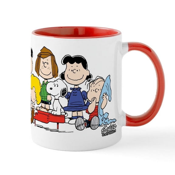 CafePress - Peanuts Gang Music Mugs - 11 oz Ceramic Mug - Novelty Coffee Tea Cup