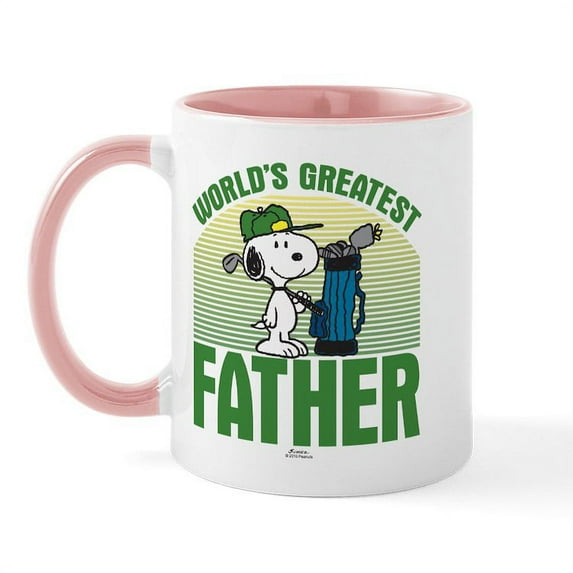 CafePress - Peanuts: Golf Father Mug - 11 oz Ceramic Mug - Novelty Coffee Tea Cup
