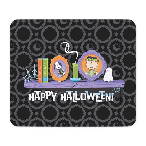 CafePress - Peanuts Halloween Bookshelf - Non-slip Rubber Mousepad, Gaming Mouse Pad