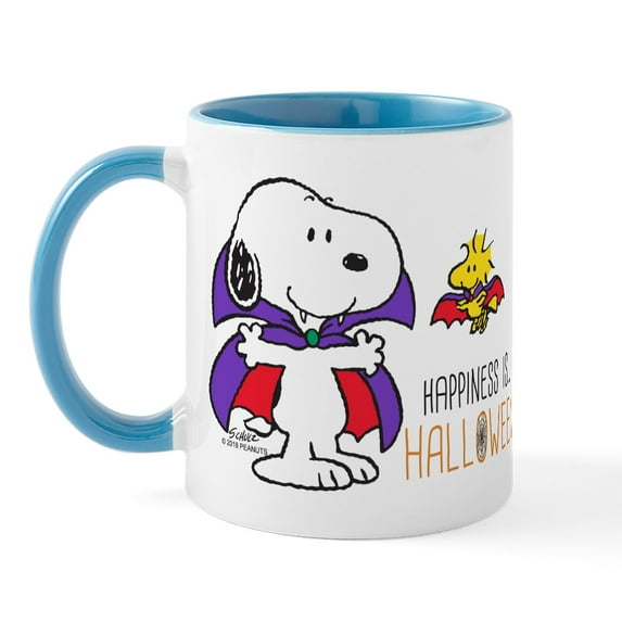 CafePress - Peanuts Halloween Happiness - 11 oz Ceramic Mug - Novelty Coffee Tea Cup