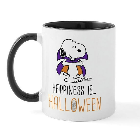 CafePress - Peanuts Happiness Is Halloween - 11 oz Ceramic Mug - Novelty Coffee Tea Cup