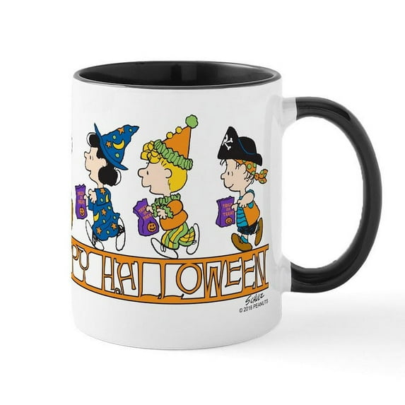 CafePress - Peanuts Happy Halloween - 11 oz Ceramic Mug - Novelty Coffee Tea Cup