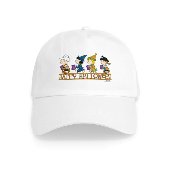 CafePress - Peanuts Happy Halloween Cap - Adjustable 100% Brushed Unisex Casual Cotton Baseball Cap, Beige, 1