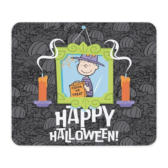 CafePress - Peanuts Happy Halloween Linus Portrait - Non-slip Rubber Mousepad, Gaming Mouse Pad