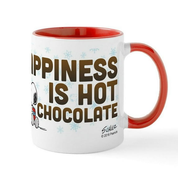 CafePress - Peanuts Hot Chocolate Mugs - 11 oz Ceramic Mug - Novelty Coffee Tea Cup