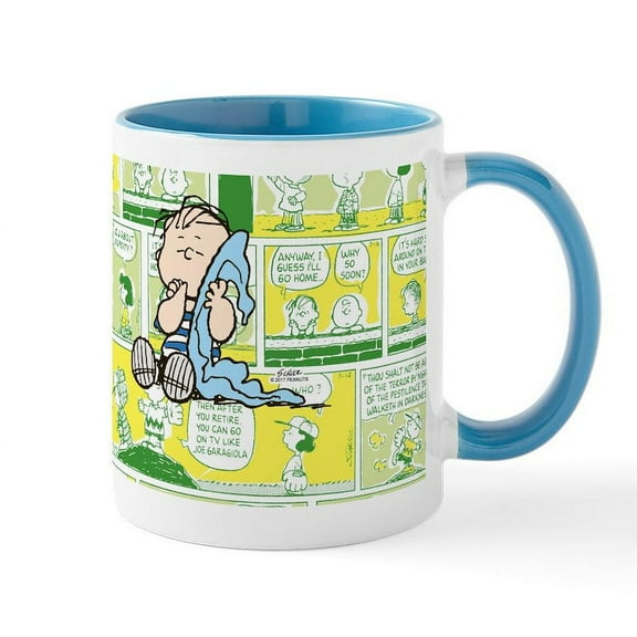 CafePress - Peanuts Linus Comic Strip - 11 oz Ceramic Mug - Novelty Coffee Tea Cup