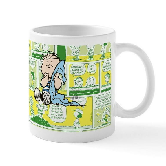 CafePress - Peanuts Linus Comic Strip - 11 oz Ceramic Mug - Novelty Coffee Tea Cup