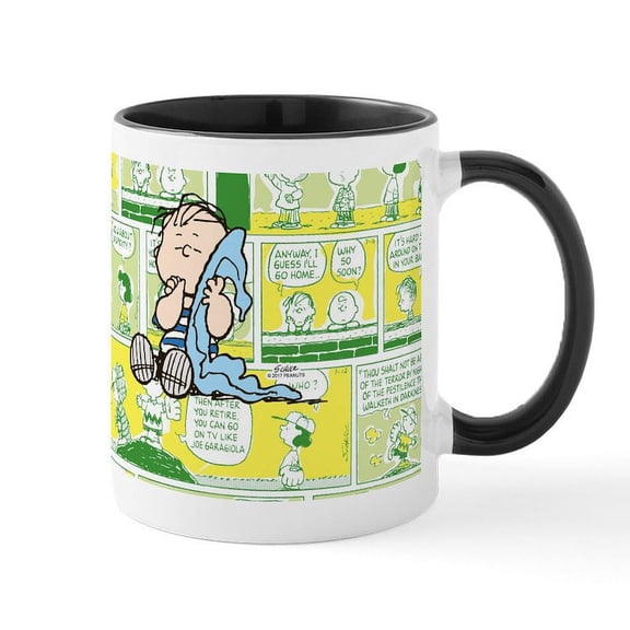 CafePress - Peanuts Linus Comic Strip - 11 oz Ceramic Mug - Novelty Coffee Tea Cup