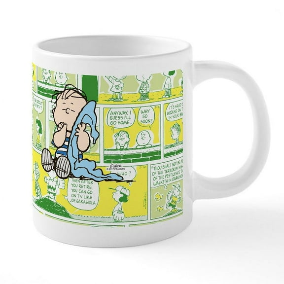 CafePress - Peanuts Linus Comic Strip - 20 Oz White Ceramic Mega Mug