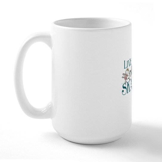 CafePress - Peanuts Live To Skate 15 Oz Ceramic Large Mug - 15 oz Ceramic Large Novelty Mug