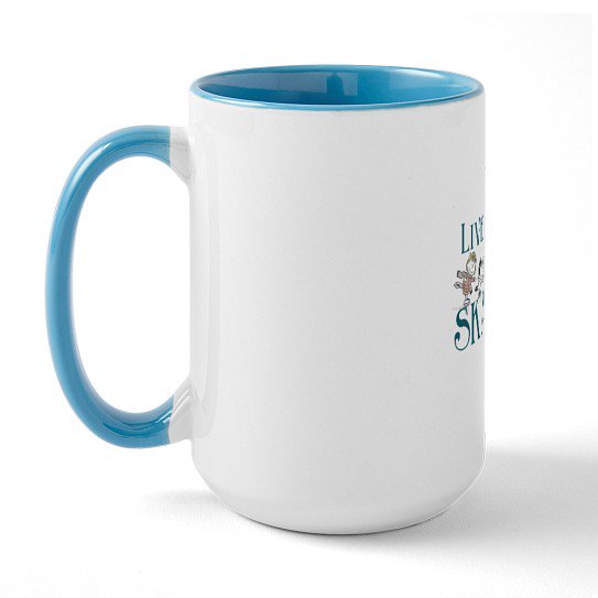 CafePress - Peanuts Live To Skate 15 Oz Ceramic Large Mug - 15 oz Ceramic Large Novelty Mug