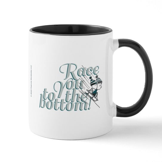 CafePress - Peanuts Sled Race Mugs - 11 oz Ceramic Mug - Novelty Coffee Tea Cup