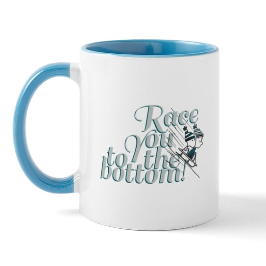 CafePress - Peanuts Sled Race Mugs - 11 oz Ceramic Mug - Novelty Coffee Tea Cup