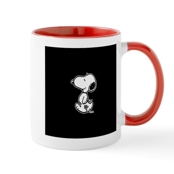 CafePress - Peanuts Snoopy - 11 oz Ceramic Mug - Novelty Coffee Tea Cup