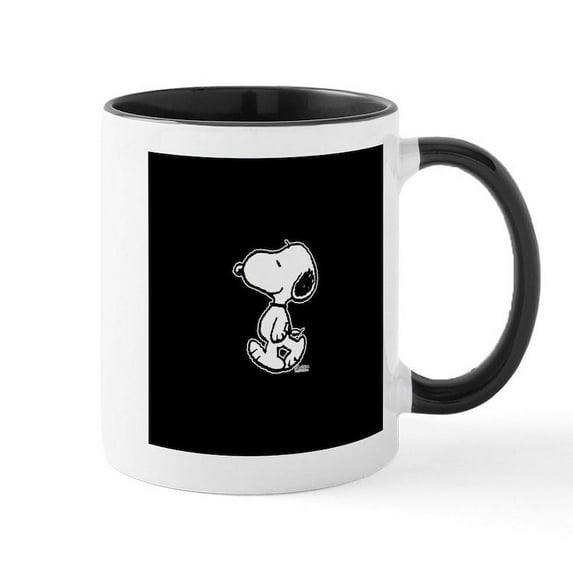 CafePress - Peanuts Snoopy - 11 oz Ceramic Mug - Novelty Coffee Tea Cup