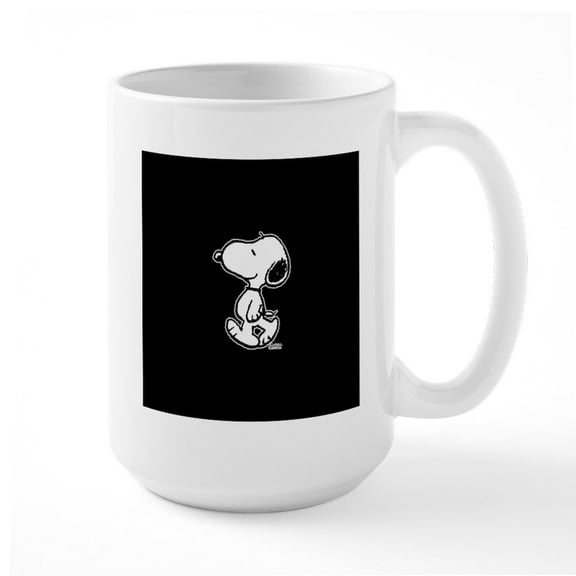 CafePress - Peanuts Snoopy - 15 oz Ceramic Large White Novelty Mug