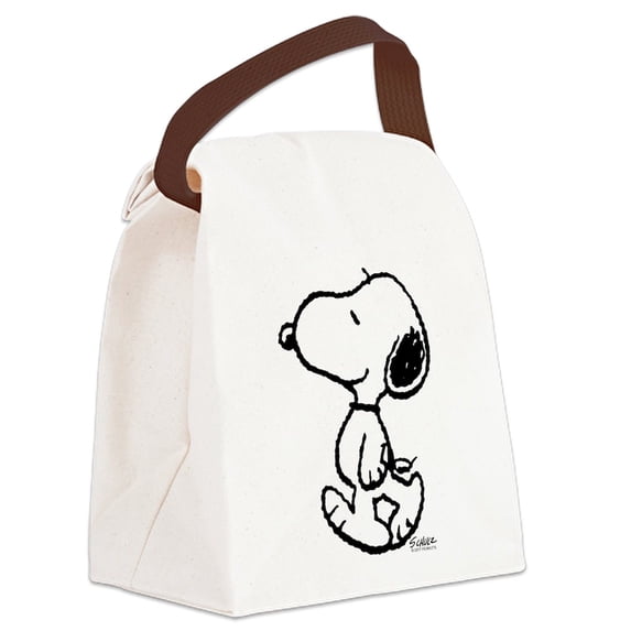 CafePress - Peanuts Snoopy - Canvas Lunch Bag with Strap Handle