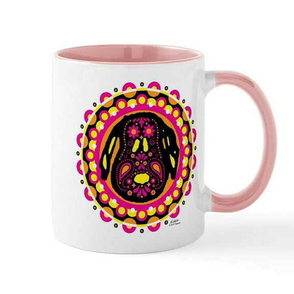 CafePress - Peanuts Snoopy Circle Mug - 11 oz Ceramic Mug - Novelty Coffee Tea Cup