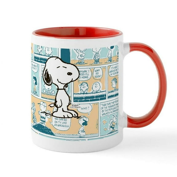 CafePress - Peanuts Snoopy Comic Strip - 11 oz Ceramic Mug - Novelty Coffee Tea Cup