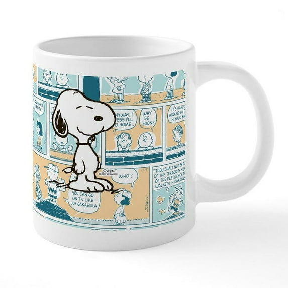 CafePress - Peanuts Snoopy Comic Strip - 20 Oz White Ceramic Mega Mug