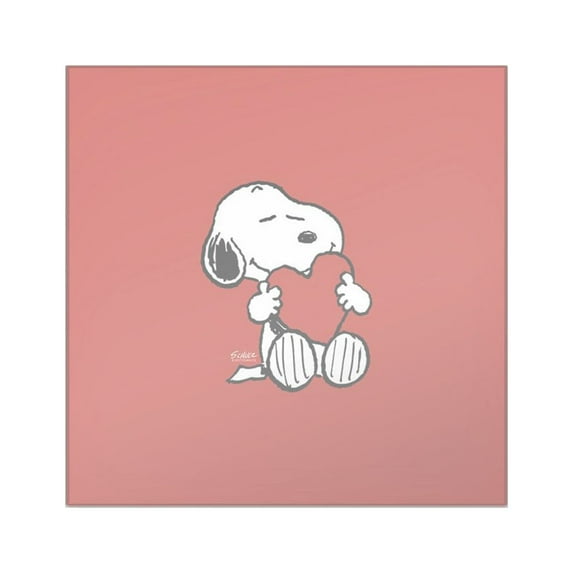 CafePress - Peanuts: Snoopy Heart Sticker - Square Sticker 3" x 3"