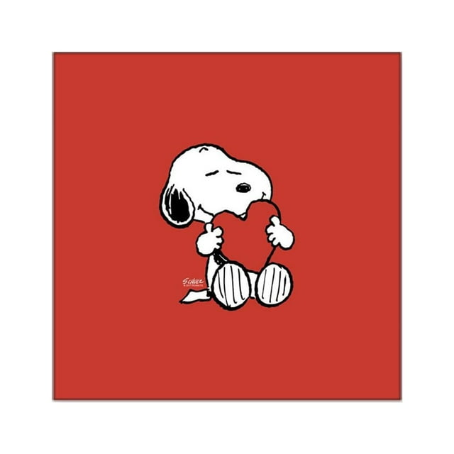 CafePress - Peanuts: Snoopy Heart Sticker - Square Sticker 3" x 3"