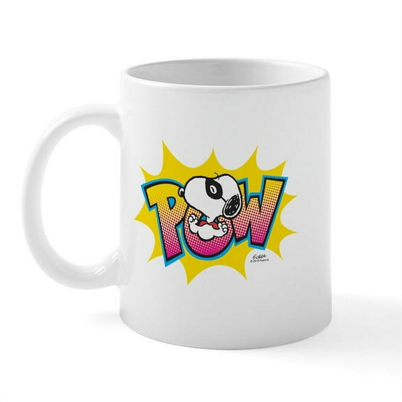 CafePress - Peanuts Snoopy Pow Mug - 11 oz Ceramic Mug - Novelty Coffee Tea Cup