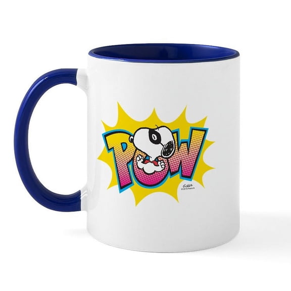CafePress - Peanuts Snoopy Pow Mug - 11 oz Ceramic Mug - Novelty Coffee Tea Cup