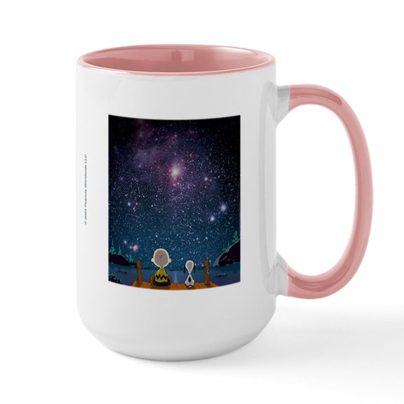 CafePress - Peanuts Spaced Out - 15 oz Ceramic Large White Novelty Mug