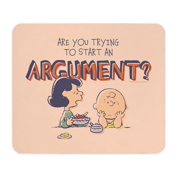 CafePress - Peanuts Start An Argument - Non-slip Rubber Mousepad, Gaming Mouse Pad