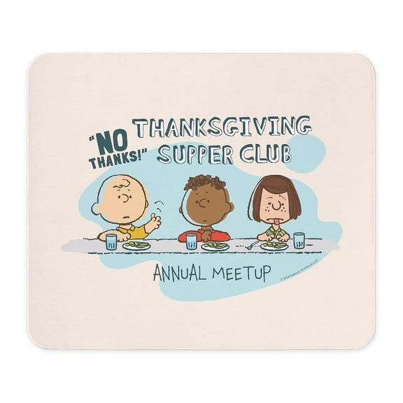 CafePress - Peanuts Thanksgiving Supper Club - Non-slip Rubber Mousepad, Gaming Mouse Pad
