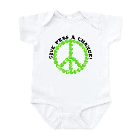 CafePress - Peas A Chance (Distressed) Infant Bodysuit - Baby Light Bodysuit, Size Newborn - 24 Months