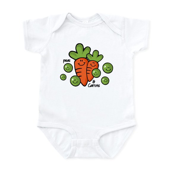 CafePress - Peas And Carrots Infant Bodysuit - Baby Light Bodysuit, Size Newborn - 24 Months