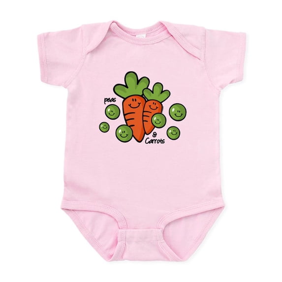 CafePress - Peas And Carrots Infant Bodysuit - Baby Light Bodysuit, Size Newborn - 24 Months