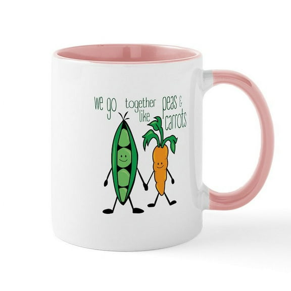 CafePress - Peas & Carrots Mugs - 11 oz Ceramic Mug - Novelty Coffee Tea Cup