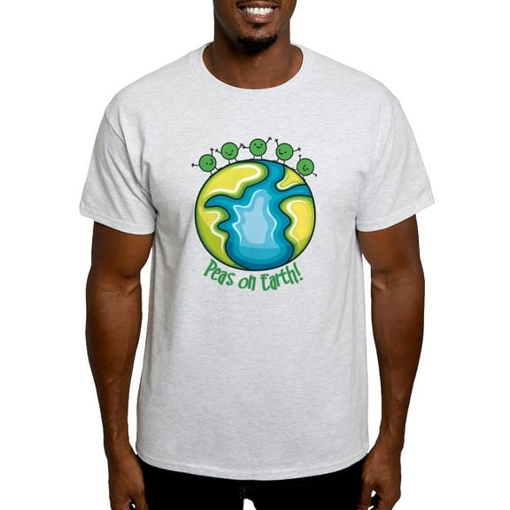 CafePress - Peas On Earth T Shirt - Men's Classic Graphic T-Shirt