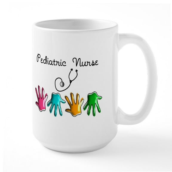 CafePress - Pediatric Nurse Large Mug - 15 oz Ceramic Large White Novelty Mug