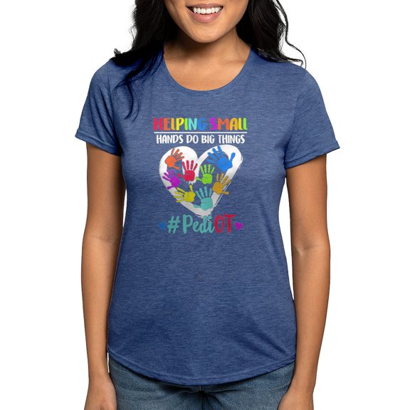 CafePress - Pediatric OT Shirt, Occupational Therapist T Shirt - Womens Tri-blend T-Shirt