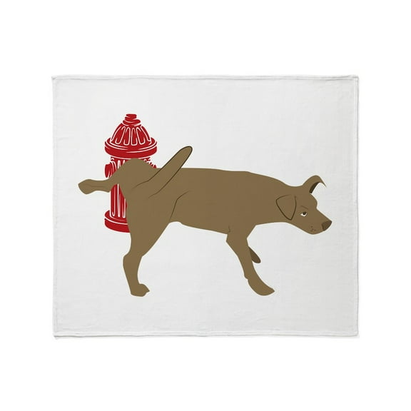 CafePress - Peeing Dog Throw Blanket - Soft Fleece Throw Blanket, 50"x60" for All Ages