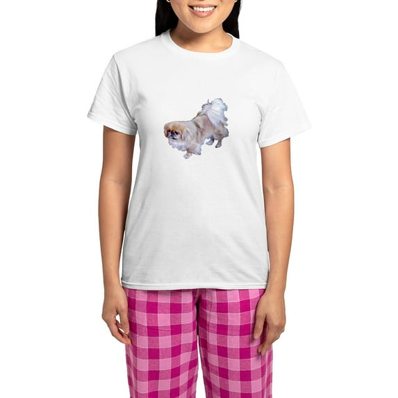 CafePress - Pekingese Dog Pajamas - Women's Short Sleeve Print T-Shirt and Pants Light Cotton Pajama Set
