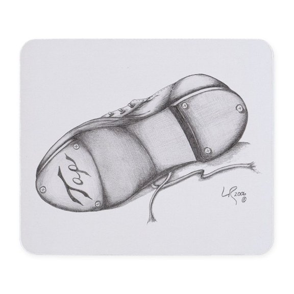 CafePress - Pencil Jazz Tap Shoe Mousepad - Non-slip Rubber Mousepad, Gaming Mouse Pad