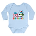 thumbnail image 1 of CafePress - Penguin 1St Birthday Long Sleeve Infant Bodysuit - Long Sleeve Cotton Baby Bodysuit, 1 of 4
