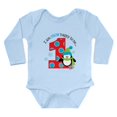 thumbnail image 1 of CafePress - Penguin 1St Birthday Long Sleeve Infant Bodysuit - Long Sleeve Cotton Baby Bodysuit, 1 of 4